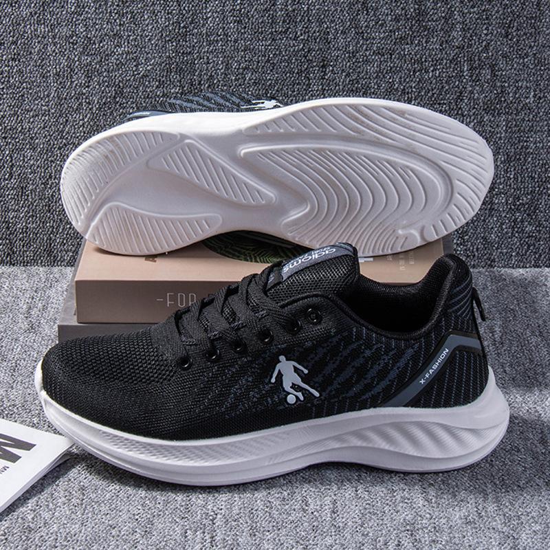 Shoes men's 2025 spring new fly-woven mesh breathable single shoes foreign trade soft sole comfortable casual shoes men's shoes
