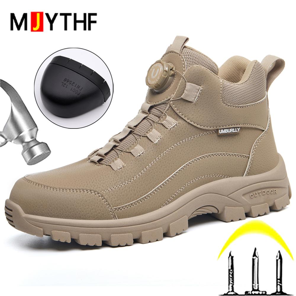 Work Boots Men Shoes High-top Safety Shoes Men Puncture-Proof Security Boots Steel toe shoes Indestructible Boots