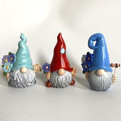 1pc estátua de resina de gnomo em miniatura sem rosto, ornamento de anão, estátua de elfo tridimensional, para decoração de jardim de quintal paisagístico