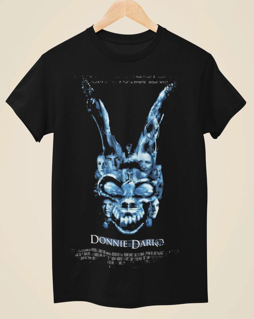 Donnie Darko - Koszulka unisex w kolorze czarnym inspirowana plakatem filmowym