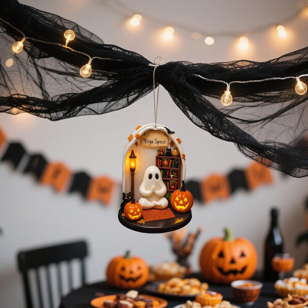 Cute Simulated Character Pendants, Fall Flowers And Halloween Pumpkins, Decorations, Gifts For Décor Lovers