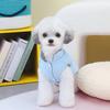 Dog Clothing Pet Clothing Winter and Autumn Cotton Coat Teddy Pet Cloth Winter Outfit New Style Warm Cotton Vest Blue Pet Parkas