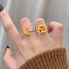 Autumn/Winter Caramel Bread Cat Party Ring Set - Creative Cartoon Design