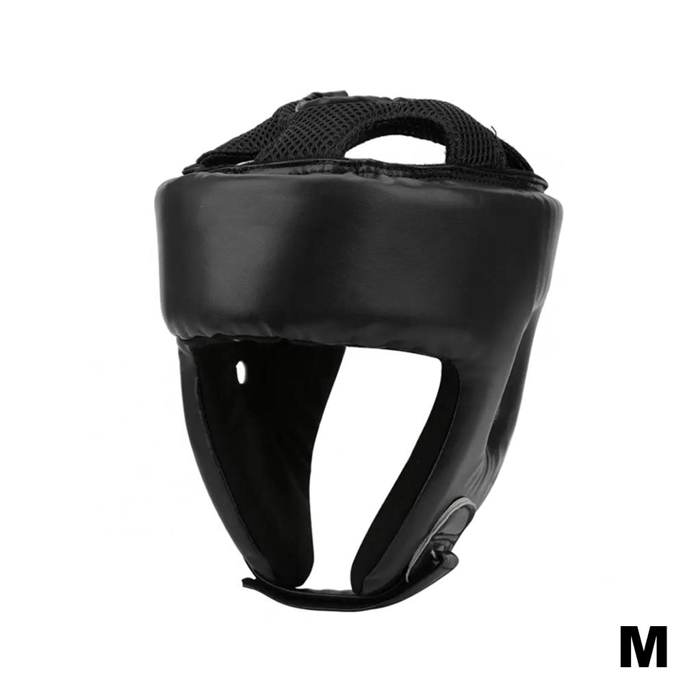 PU Leather Adult Kick Boxing Helmet Men Women Karate Head Guard MMA Kick Boxing Fight Training Head Protection Full-face Head Gear