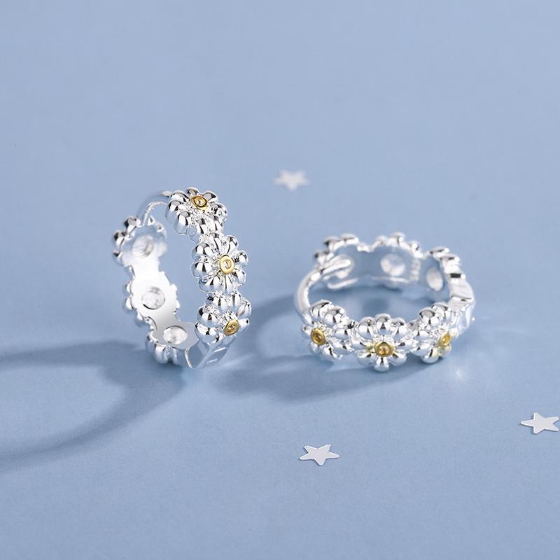 Koreanischer Stil Kleine Frische Gänseblümchen Ohrstecker für Damen Elegante Süße Niedliche Blumen Ohrstecker Hochzeitsparty Schmuck Geschenk
