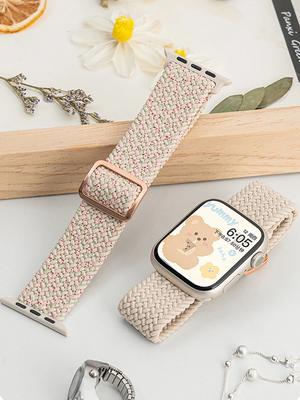 Strap for Apple Watch Band 44mm 45mm 49mm 42mm 40 41 46mm Elastic Braided Solo Bracelet Correa Series 9 10 11 8 7 6 5 SE Ultra 3