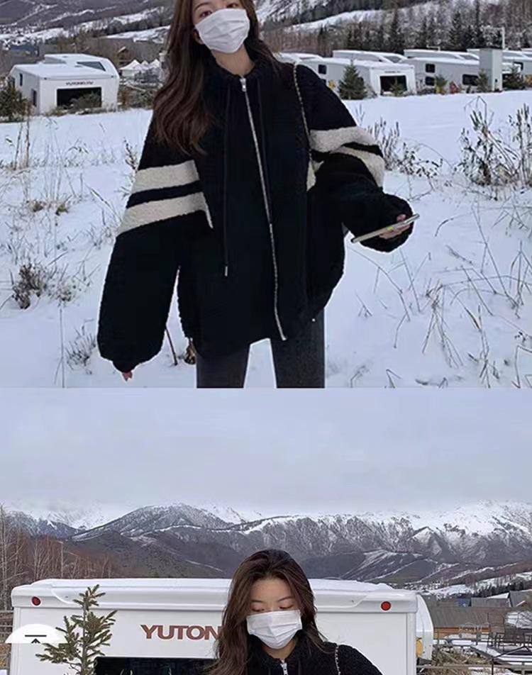 Womens' Lambswool Coat: Warm, Thick, Trendy Korean Style for Autumn & Winter