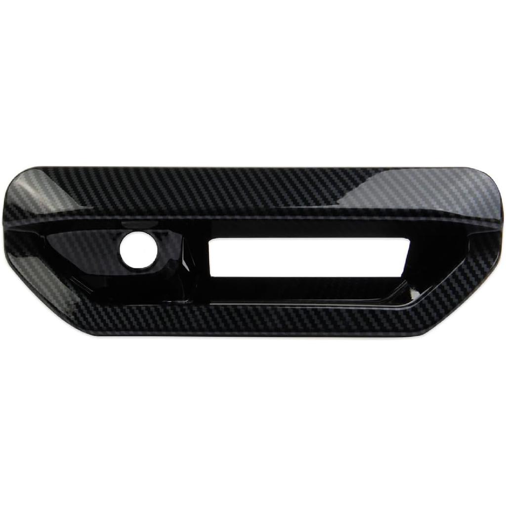 Korlot Carbon Fiber Car Rear Trunk Door Handle Cover Trim for Hyundai Santa Cruz 2022-2026