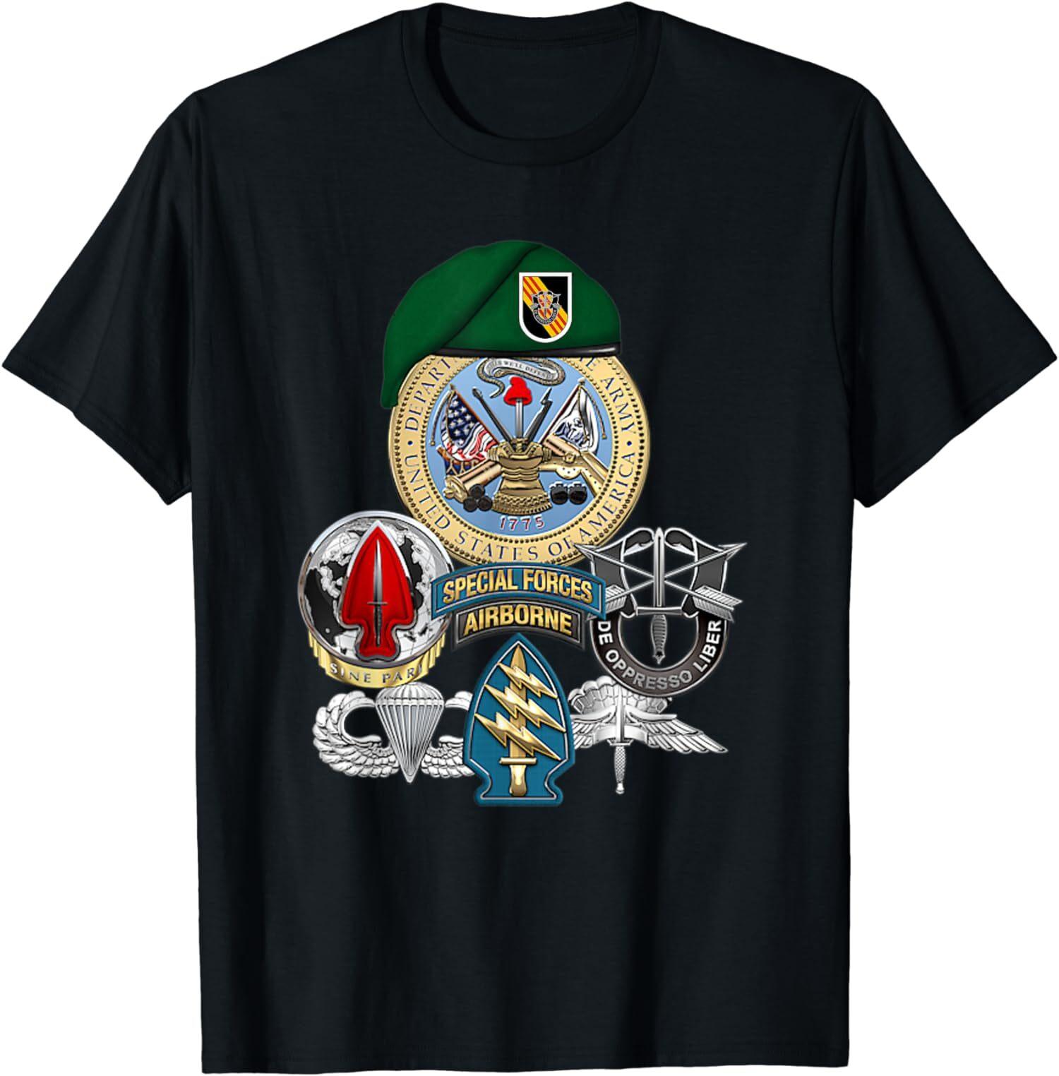 NEW LIMITED Vietnam Veteran Military US Army 5th Special Forces Group T-Shirt XL