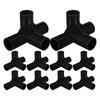 10 Peças Conectores para Sapateira ID 16mm Tubo Plástico Cotovelo Reto Conector de 4 Vias Junta de Tubo DIY Acessórios para Tubos de Rack de Guarda-Roupa