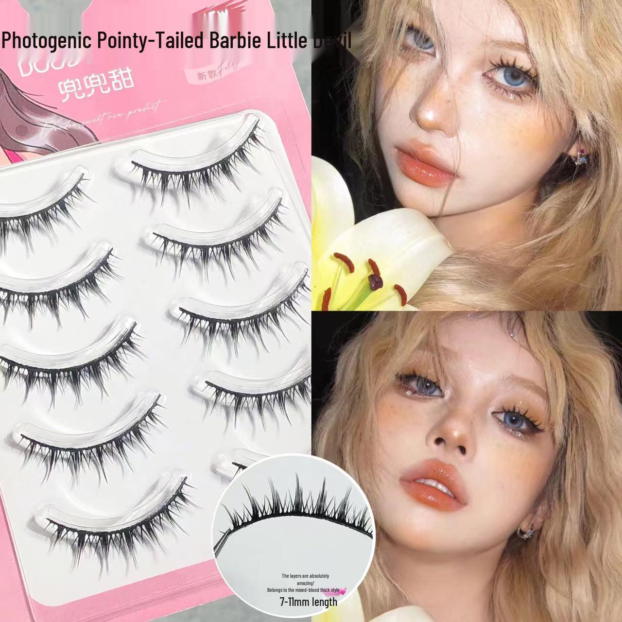 

Little Devil Barbie Cosplay Eyelashes Set - Five Pairs of Natural-Look Fairy Lashes
