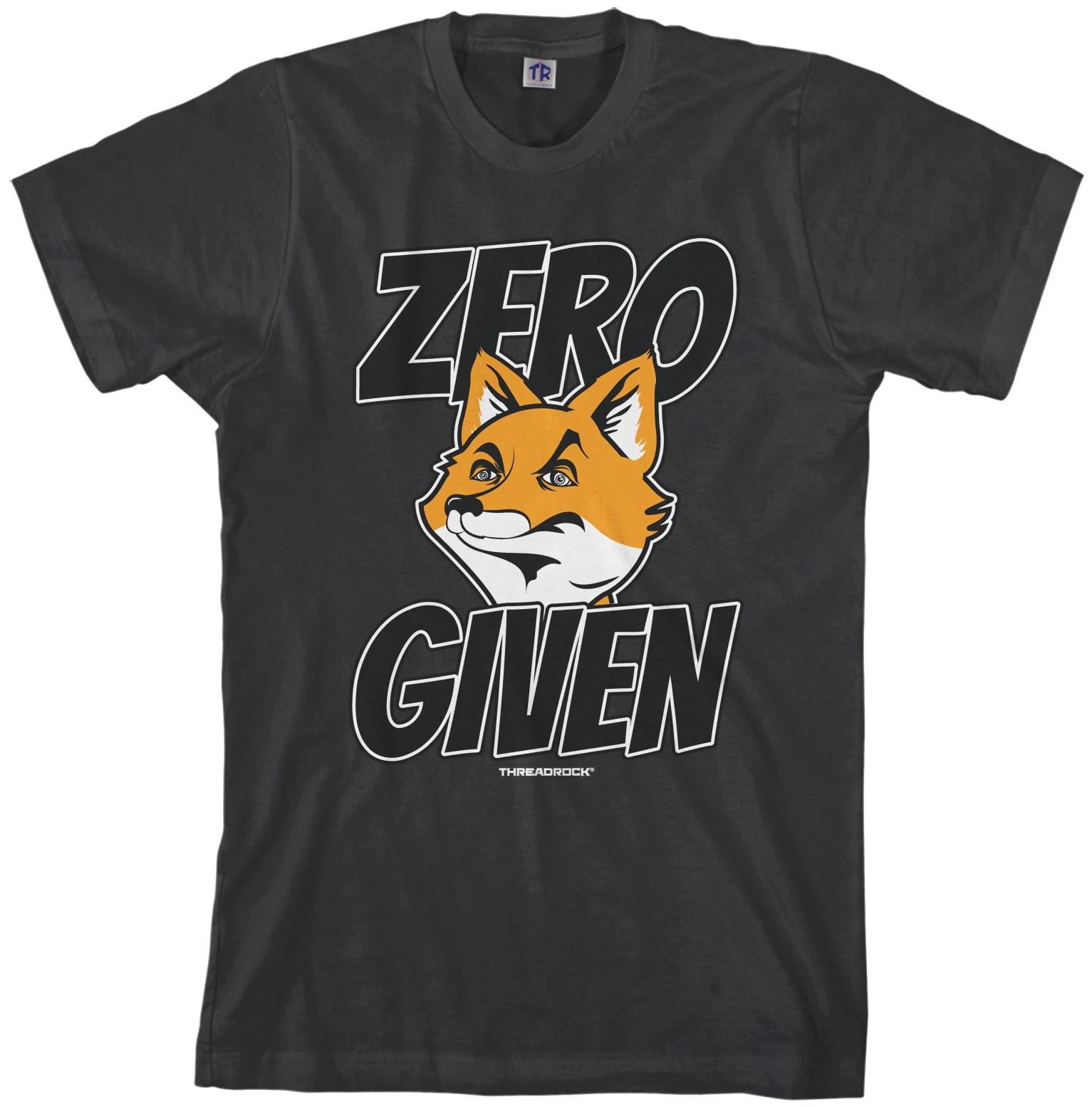 Threadrock Men s Zero FOX Given T shirt No F#cks Given Foxes S