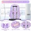 Set Zaino Scolastico in Velluto per Ragazze Adolescenti Zaino da Donna Patchwork con Fiocco alla Moda Zaino per Studenti Borsa per Libri Carina