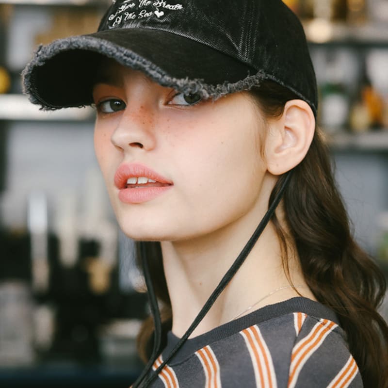 

Naked Surf Club Lettering String Ball Cap (Black) Black_Free