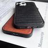 Luxurious Crocodile Pattern Leather Case for iPhone 13/14 ProMax (16/17) - Full Coverage