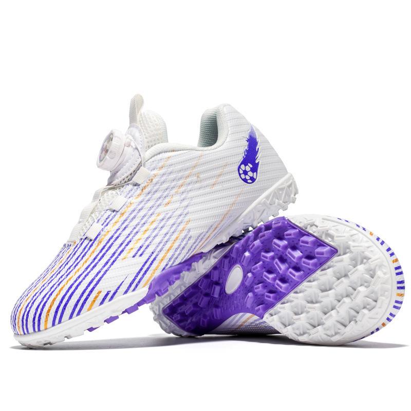 Size 28-39 Rotating Button Children's Football Shoes Broken Nails Student Football Shoes Short Nails Outside Grass Training Shoes
