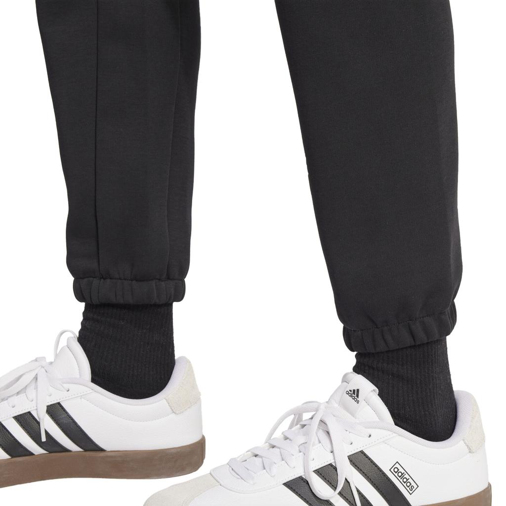 Adidas Future Icons Lace-Up Cuffed Solid Color Striped Casual Knit Sports Pants Men Pants Black JD4949