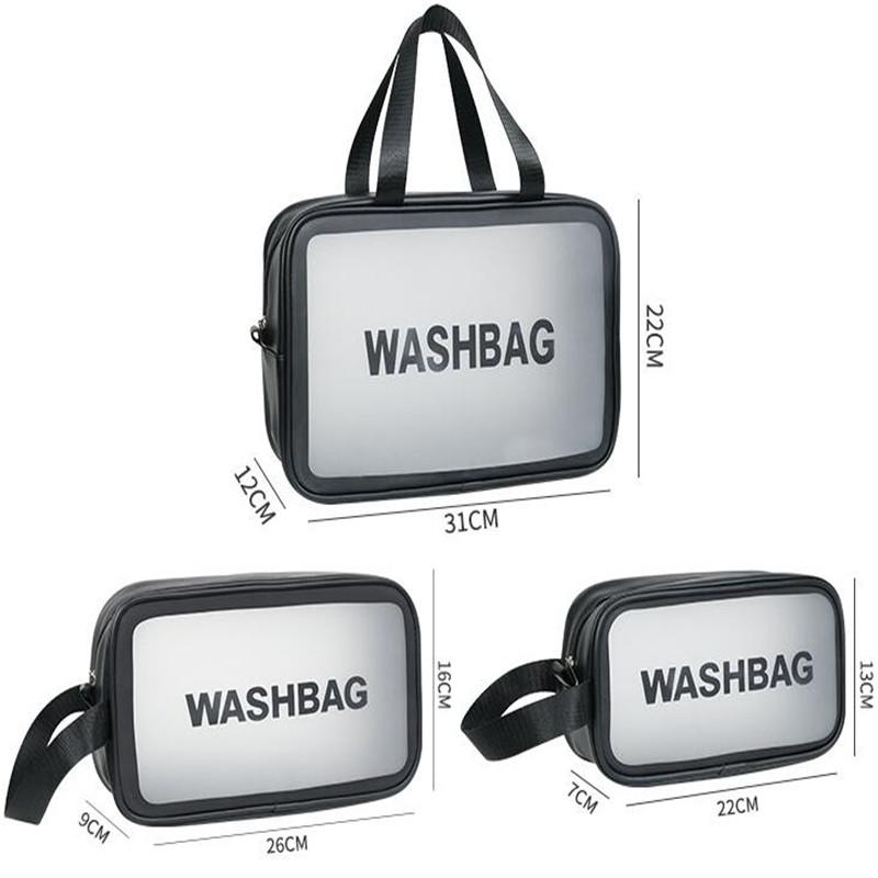 

Женская сумка, портативная дорожная косметичка, прозрачная косметичка, водонепроницаемая косметическая косметичка с надписью для ухода за кожей, космети... S
