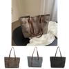 2024 New Retro Fashion Underarm Large Capacity Bag Women's Trendy Commuting Tote Bag Color Block Stitching Shoulder Bag