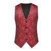 Men Print Suit Vest Korean Style Slim Fit Waistcoat Spring Autumn Men Thin Casual Sleeveless Gilet