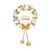 Yousheng Christmas Window Clings Large Christmas Wreath Decals with Bow Bells Balls Xmas Static Stickers for Glass Holiday Home Office Stores Decor