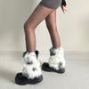 Faux Furs Leg Warmers for Women Thermal Plush Boot Covers Toppers Cuffs for Winter Fashion and Party Costumes Streetwear