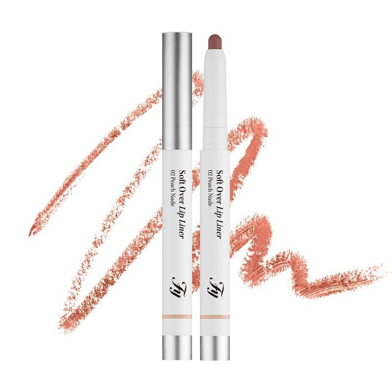 [Official] FLYNN Soft Over Lip Liner (02 Peach Nude)  Warm Nude  Natural Over-Lip Line  Mid-Face Correction Effect