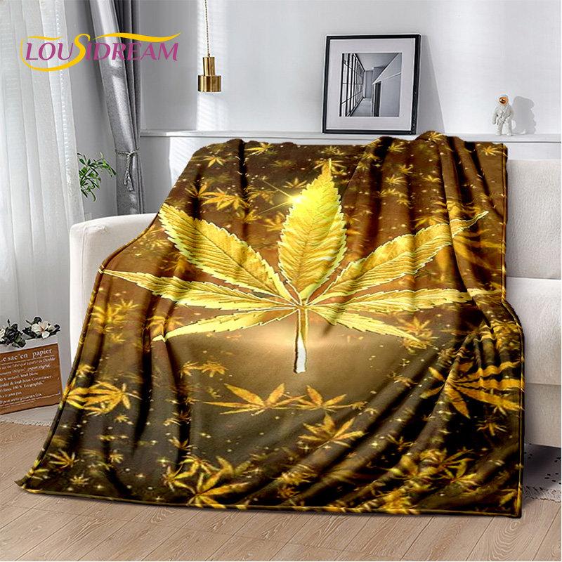 Bob Marley Reggae Music Jamaican Maple Leaf Plush Blanket,Flannel Blanket Throw Blanket for Living Room Bedroom Bed Sofa Picnic