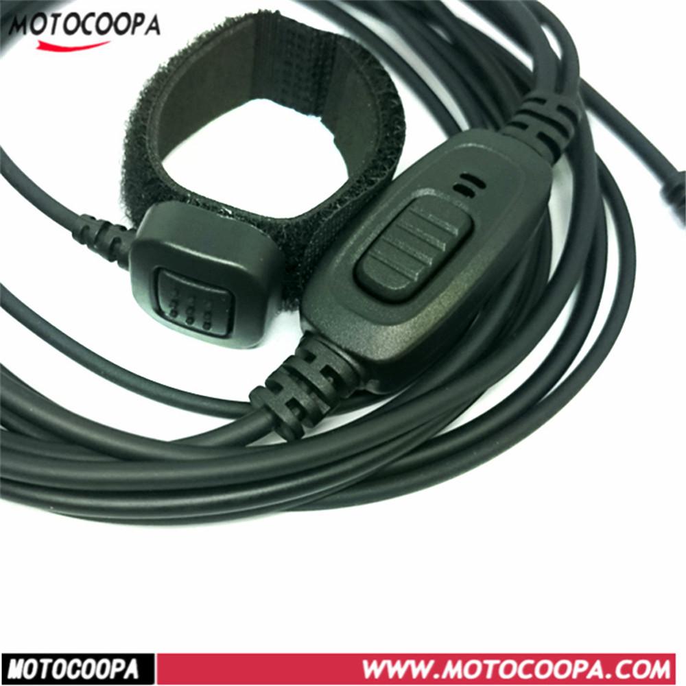 Meiteke Dual PTT Noise Cancelling Throat Mic Headset with Finger PTT and Retractable Vibration Mic.