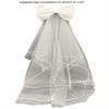 Flower Girl Veil Bow Veils with Hair Clip Wedding Hair Accessories White