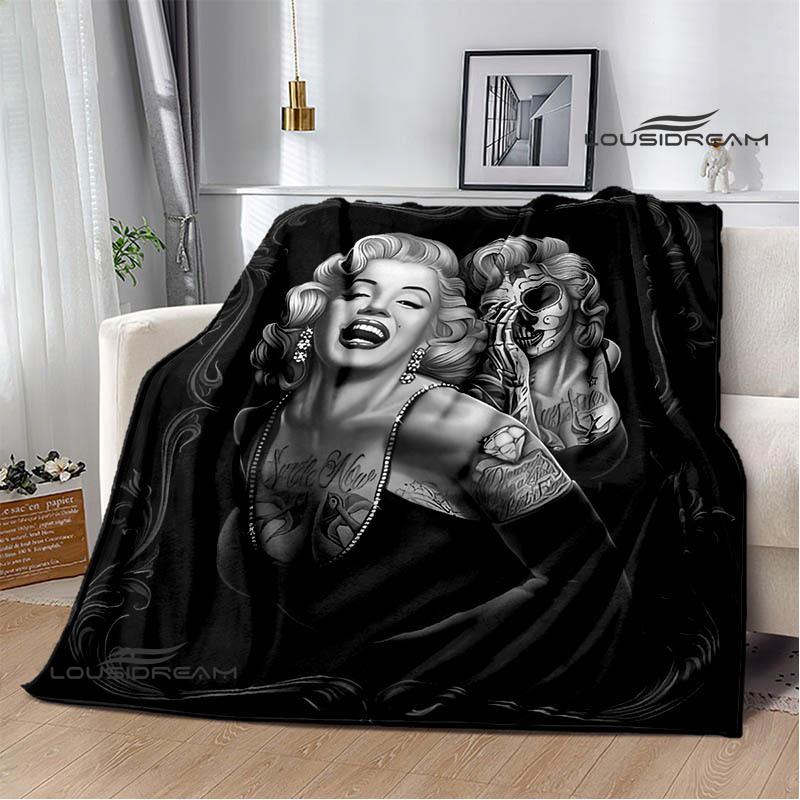 Marilyn Monroe Printed blankets picnic blanket Warm Flannel blankets Soft and comfortable blanket bed linings Birthday Gift