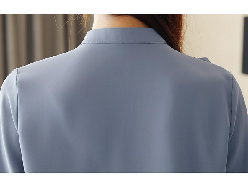 2025 Frühling Damen Rüschenkante Chiffon Workwear Hemdjacke - Vielseitiger Unifarbener Stil