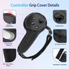 Six-piece set Black For Quest3S Silicone VR accessories Anti-drop protective cover Handle cover