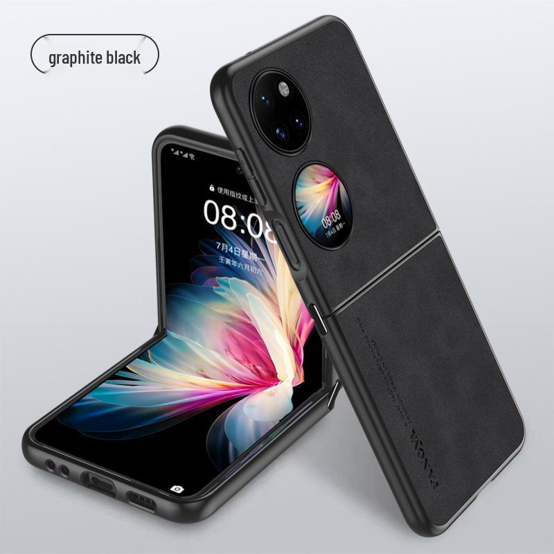 Huawei P50 Pocket S Leather Texture Frosted Protective Case for Foldable Phone