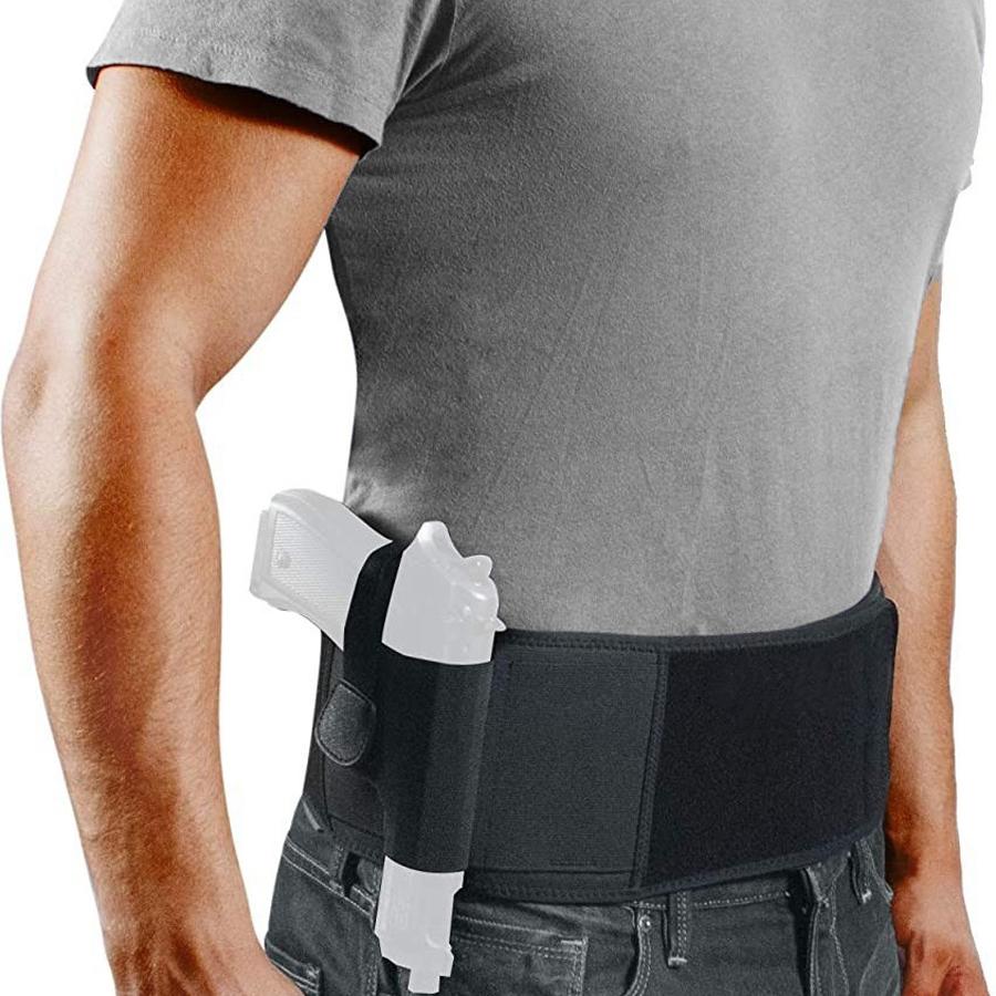 Waist Band Belt for Outdoor Hunting Fitness Defense Use Tactical Belly Gun  Holster Portable Hidden Phone Bag Concealed Carry
