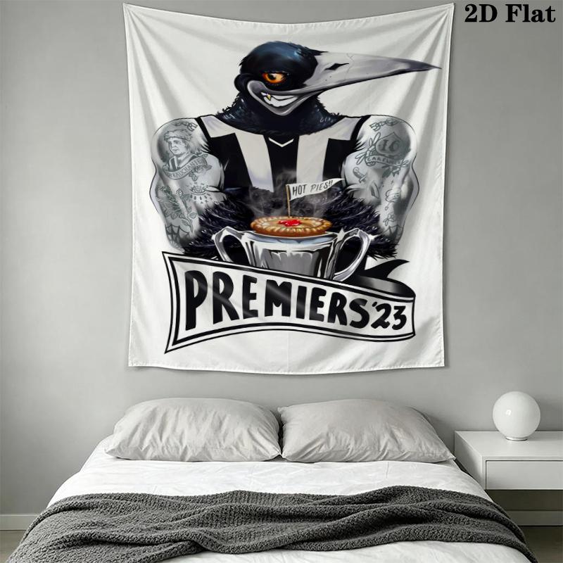 Collingwood Wall Tapestry Aesthetic Wall Hanging Printed Fabric Blanket Decorative Tapestries for Bedroom Living Room Home Decor