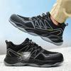 Mens Casual Breathable Steel Toe Covers Work Safety Shoes Summer Tooling Security Boots Outdoor Worker Safe Sneakers Protection