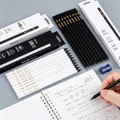 12 Peças Lápis de Madeira 2B HB para Desenho e Escrita Grip Hexagonal Lápis de Afiação Suave para Estudantes e Artistas Lápis para Exame e Esboço