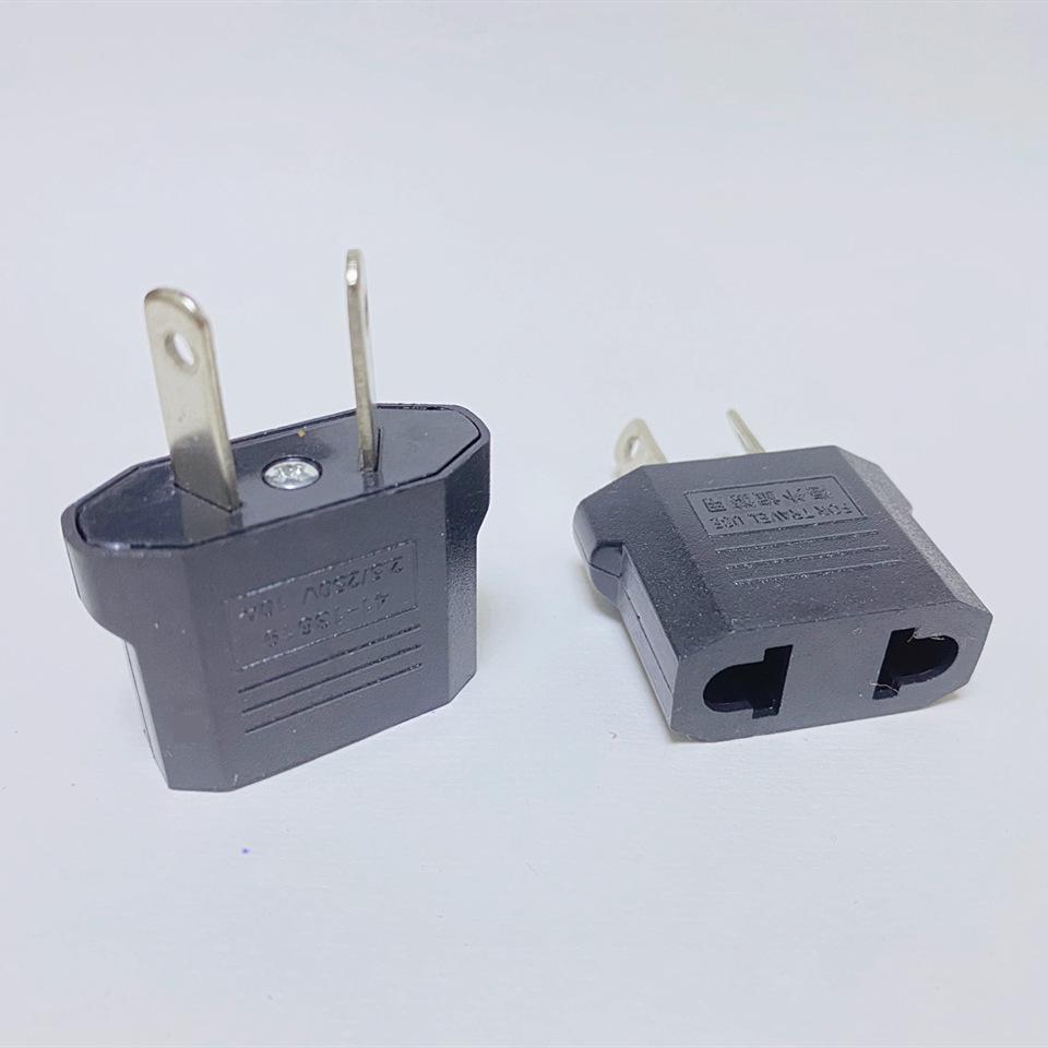2-Hole Travel Adapter: US/UK to EU/AU Plug Converter