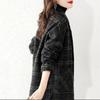 New Plaid Suit Woolen Jacket Autumn and Winter Women's Korean Version Loose Retro Plaid Medium and Long