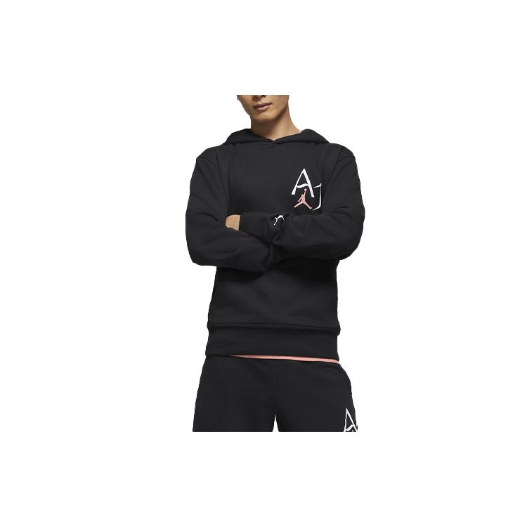 

Air Jordan Letter Logo Print Hoodie Men Hoodies Black DM1411-010 XL
