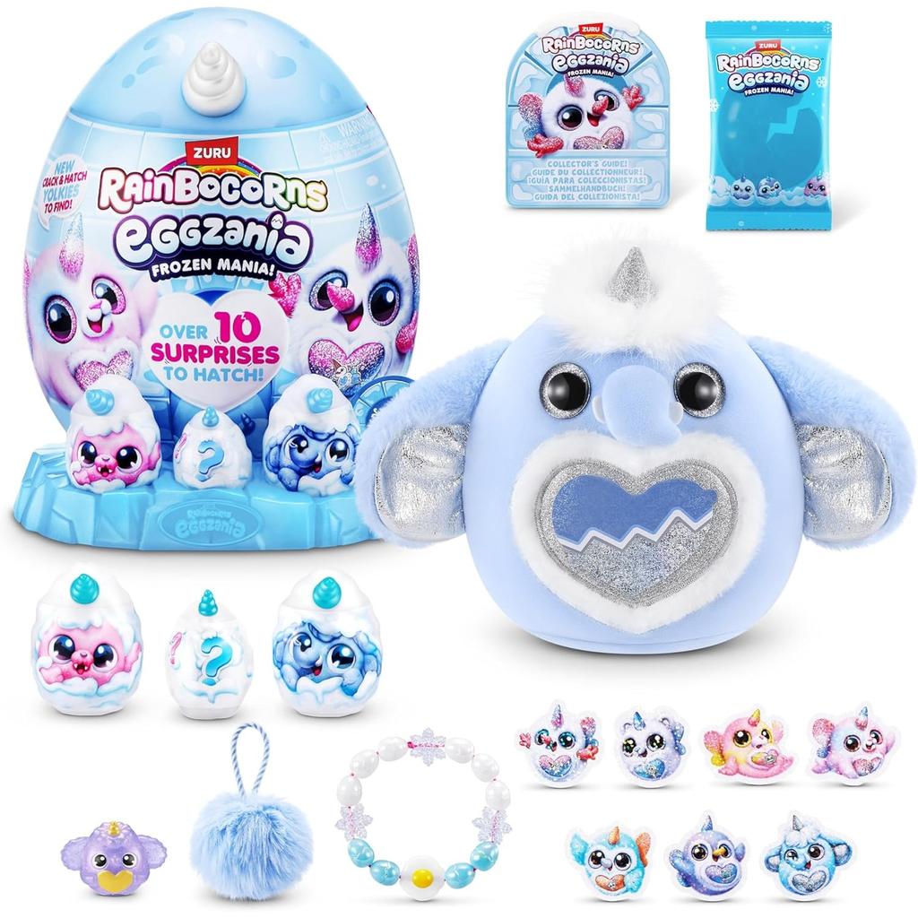 Rainbocorns Eggzania Frozen Mania Überraschungs-Einhorn-Spielzeug - Sammelfiguren mit Zubehör für Mädchen