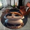 Cute Calico Cat,Persian Cat,Ragdoll Cartoon Round Carpet Rug for Living Room Bedroom Kids Decor,Pet Area Rug Non-slip Floor Mat