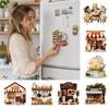 Cute Cat Theme Refrigerator Magnet 3D Relief Decorative Fridge Magnet Refrigerator Decoration