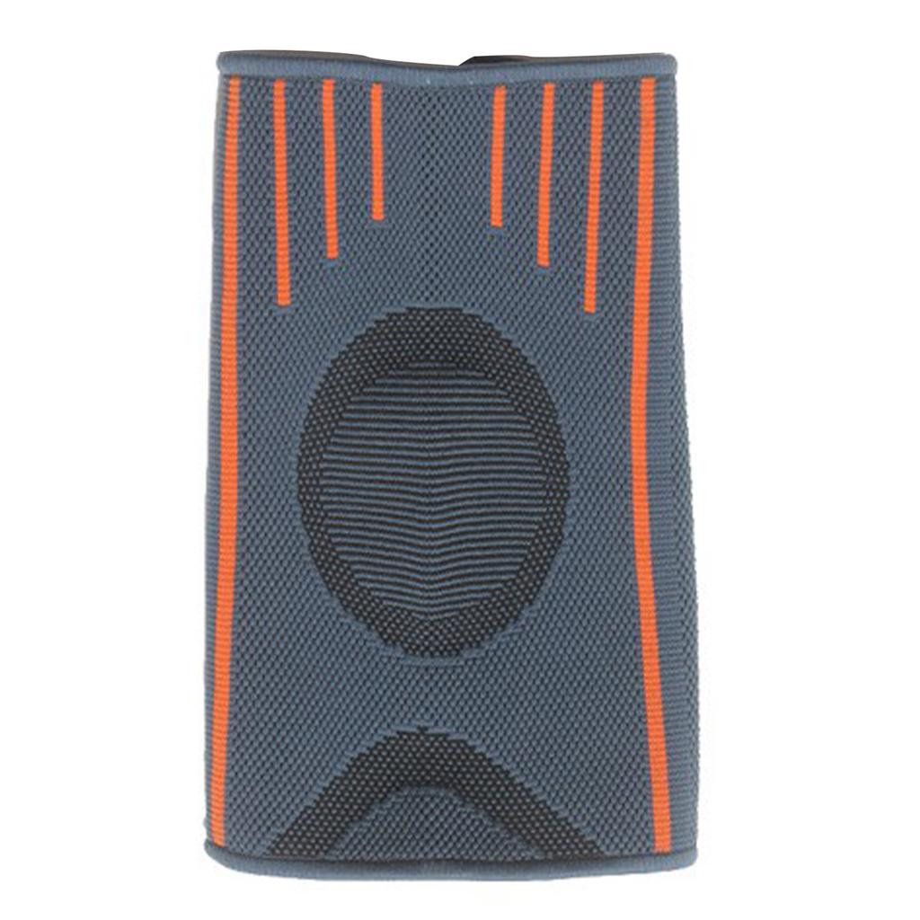 Elbow Brace Nylon Thickened Elastic Gray Orange Elbow Support for Outdoor Sports Basketball L