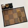 2PCS Heat-Resistant Bamboo Placemat Rectangular Heat-insulating Pad Dining Table Mat  Restaurant