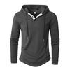 Herren Einfarbig Stehkragen Knopf Sweatshirt Hoodie Herren Sport Übergröße Lässiges Sweatshirt