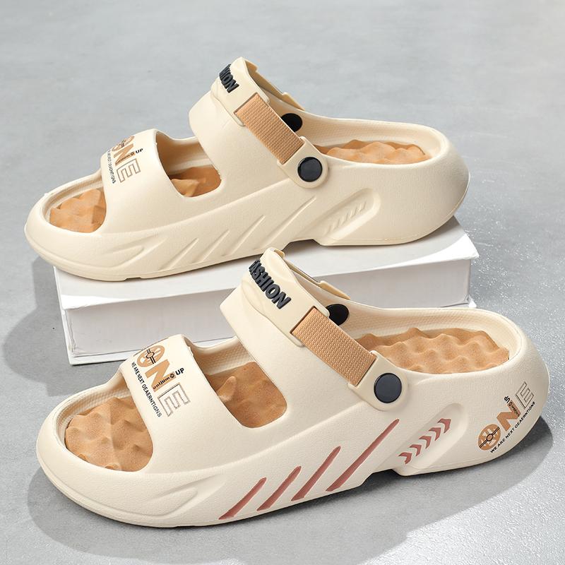 

Men s Summer 2025 Beach Sandals Men Soft Thick Sole Casual Slippers for Men Women Anti-Slip Garden Shoes Lightweight 47-48