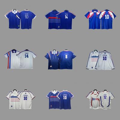 Vintage Jersey Football Jersey National Team Jersey Zidane Henry Mbappe Cantona Ribery Jersey