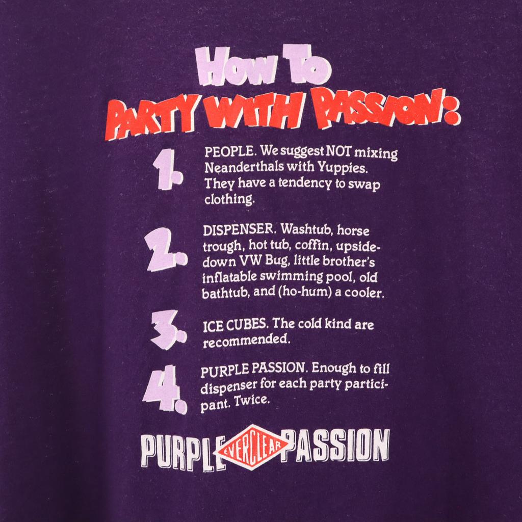 SCREEN STARS 90s Old Short sleeve T-shirt Purple Single stitch back print Men's Used